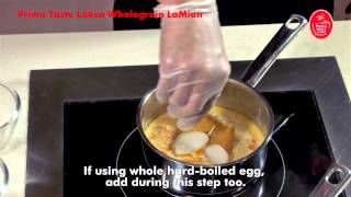 Prima Taste Laksa Wholegrain LaMian Cooking Video Indulgent Version [upl. by Ailama]