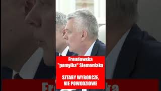 SZTABY WYBORCZE ZAMIAST POWODZIOWYCH  freudowska quotPOMYŁKAquot Siemoniaka na posiedzeniu rządu [upl. by Rebba]