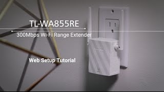 TPLINK TLWA855RE  How to set up the Range Extender through Web [upl. by Naashar128]