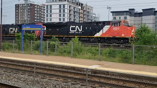 TRAINS Summer Evening CN Mixed Freight at Valois Station [upl. by Alphonso954]