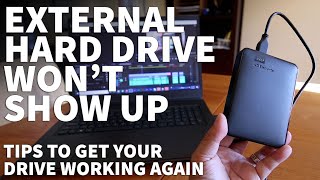 How to Fix External Hard Drive Not Showing Up In My Computer  Hard Drive Not Detected On Windows 10 [upl. by Meela]