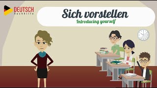 Deutsch lernen mit Dialogen  Sich Vorstellen  Introduce yourself in German  Learn German [upl. by Rayford338]