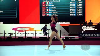 TAN ING Yueh MAS  2019 Artistic Worlds Stuttgart GER  Qualifications Floor Exercise [upl. by Adoh]