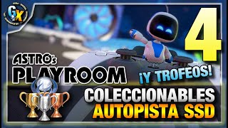 4 AUTOPISTA SSD  COLECCIONABLES y TROFEOS  ASTROS PLAYROOM PS5  GUÍA DE TROFEOS [upl. by Nav]