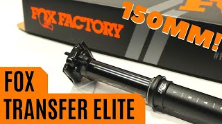 The Fox Transfer Performance Elite Dropper Post 316mm 150mm Seatpost Feature Review amp Actual Weight [upl. by Galloway317]