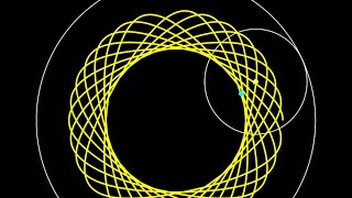 Hypotrochoid animation smaller circle rolling within a larger circle code for the animation shorts [upl. by Atteiluj]