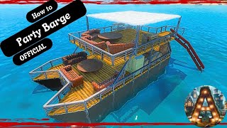 EPIC Party boat with WORKING slide ark basebuilding gaming [upl. by Howlan]