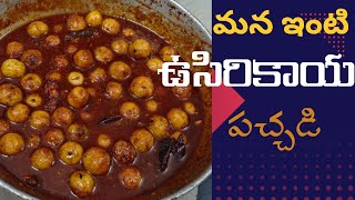 మన ఇంట్లో ఉసిరికాయ పచ్చడి తయారీ విధానంmandalaradhikavlogs food foodie cooking [upl. by Ileane]