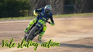 Valentino sliding on the track 100km dei campioni vr46 motoranch flattrack [upl. by Naihs388]