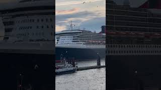 Queen Mary 2 Horn 🚢📣 Hafen Hamburg queenmary queenmary2 hamburg hafen harbor [upl. by Eirrem]