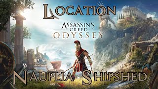 Assassins Creed Odyssey Nauplia Shipshed Argolis Location 100 Completion [upl. by Nilyarg]