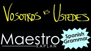 The difference between VOSOTROS and USTEDES UDS in Spanish [upl. by Hanzelin321]