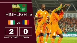 Côte dIvoire 2 vs Tchad 0  AFCON 2025 Qualifiers [upl. by Olegna200]