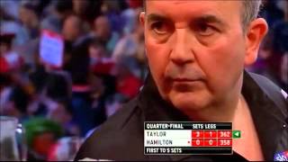 PDC World Darts Championships 2013 Quarter Finals Taylor VS Hamilton [upl. by Atteynad88]