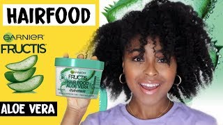 HAIR FOOD ALOE VERA 🌱│LE NOUVEAU MASQUE HYDRATANT 💦 DE GARNIER FRUCTIS│REVUE amp DÉMO [upl. by Haliak]