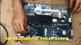 HP Elitebook Folio 9470m Disassembly and fan cleaning Laptop repair Разборка и чистка вентилятора [upl. by Eleanor]