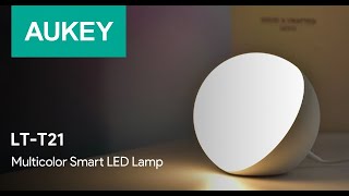 AUKEY LTT21 Multicolor Smart LED Lamp with Touch App and Voice Control [upl. by Aduh63]