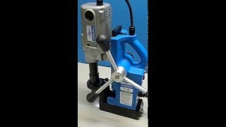 Hougen HMD904 Magnetic Drill Press Demo [upl. by Einal758]