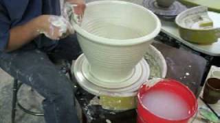 Biggish Bowl Pottery Wheel Throwing Demonstration [upl. by Thomasina]