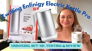 PROGRAMMABLE KETTLE Unbox test amp review of the ZWILLING Enfinigy Electric Kettle Pro [upl. by Pigeon610]