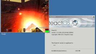 ReactOS rev54848  Quake 3 no sound amp no acceleration 3D [upl. by Kudva528]