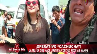 La “chola Cachucha” pone orden en las calles castigando a los malos ciudadanos [upl. by Neiman459]