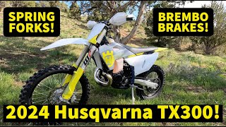 2024 Husqvarna TX300 First Look NEW SPRING FORK [upl. by Yrollam]