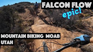 Falcon Flow Trail  Moab  The BEST Intermediate Blue Mountain Biking Trail SO fun and SO long [upl. by Malchus]