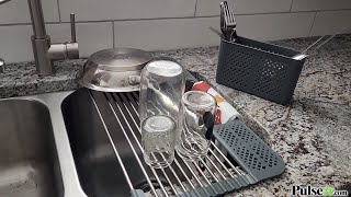 Over The Sink Dish Drying Rack with Removable Cutlery Holder [upl. by Ttemme]