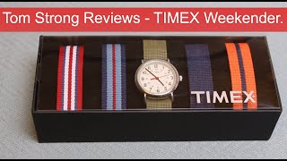 TIMEX Weekender Watch  Vintage Beige Dial  INDIGLO Back Light  Box Set with 5 NATO Style Straps [upl. by Solita849]