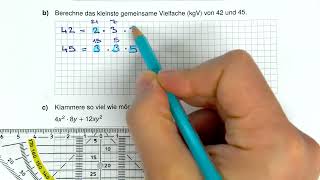 kgV bestimmen und ausklammern Oberstufe ZAP 2024 Aufgabe1bc [upl. by Mcmahon]