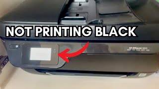 HP Printer Black ink not printing  SOLVED [upl. by Xaviera777]