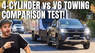 VW Amarok 4cylinder vs V6 towing test comparison review TDI500 v TDI600 [upl. by Hackett]