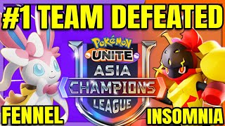 WORLD CHAMPION DEFEATED FENNEL vs INSOMNIA  ACL Japan  Pokemon Unite [upl. by Koblas]