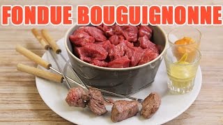 Recette authentique de fondue Bourguignonne par notre Chef [upl. by Yennek919]