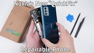 Nokia Makes Its First Repairable Phone  Nokia G22 Teardown And Repair Assessment [upl. by Wildee]