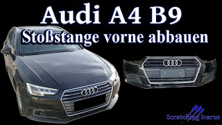 Audi A4 B9 Stoßstange vorne abbauen  Tutorial [upl. by Beata]