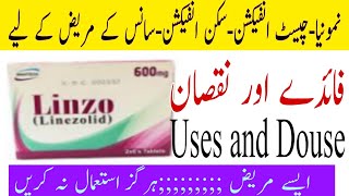 Linzo 600 mg tablet Linezolid tablets IP 600 mg in HindiUrdupowerful antibioticuses and douse [upl. by Eahcim]