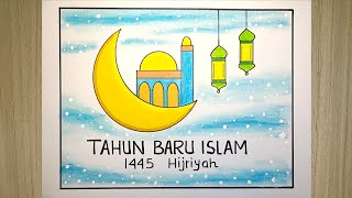 Cara membuat poster tahun baru islam 2023 [upl. by Jann]