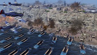 Insanely Realistic DDAY Invasion in NEW WW2 RTS  Gates of Hell Liberation DLC [upl. by Trimmer]