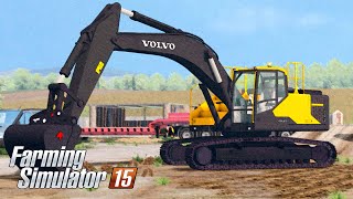 Farming Simulator 15  Volvo EC300E Excavator [upl. by Conrado]