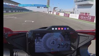 Onboard 2020 Honda CBR1000RRR SP 300 kmh Freddy Foray Losail circuit Qatar [upl. by Colville]