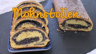 MOHNSTOLLEN REZEPT  Polnischer MAKOWIEC Weihnachtsstollen  Mohnkuchen Adventskalender 18 [upl. by Irret]