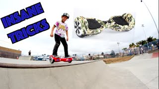 INSANE 7 YEAR OLD HOVERBOARD TRICKS AT THE SKATEPARK [upl. by Naahsar]