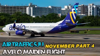 San Juan Puerto Rico Airport AVELO MAIDEN FLIGHT [upl. by Oiluarb]