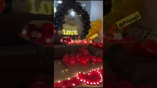 Surprise birthday ideas 🌎🖤🎁🥂 love birthday lovebirds husband surprise status decoration [upl. by Ueik]