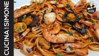 Spaghetti alla Pescatora con frutti di mare congelati Come poter ottenere il massimo [upl. by Lefty154]