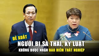 Đề xuất người bị sa thải kỷ luật không được nhận bảo hiểm thất nghiệp [upl. by Ert]