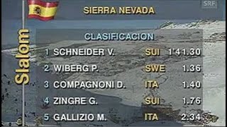 Vreni Schneider wins slalom Sierra Nevada 1994 [upl. by Terej]