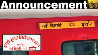 Announcement of New Delhi Indore Intercity Express at Kota Junction [upl. by Kristos122]